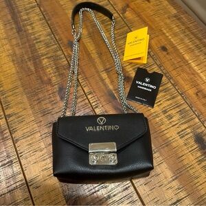 Valentino small purse/ bag with gorgeous silver chain
